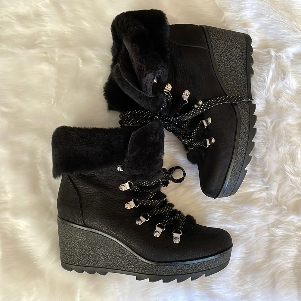 J. Crew Nordic Hiker Winter Snow Boot.  Black. SZ:8